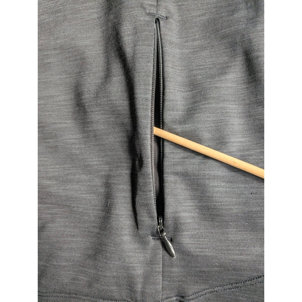 Athleta Womens Space Dye Tulip Back Hoodie Charcoal Gray Thumbhole Activewear M - Picture 16 of 16